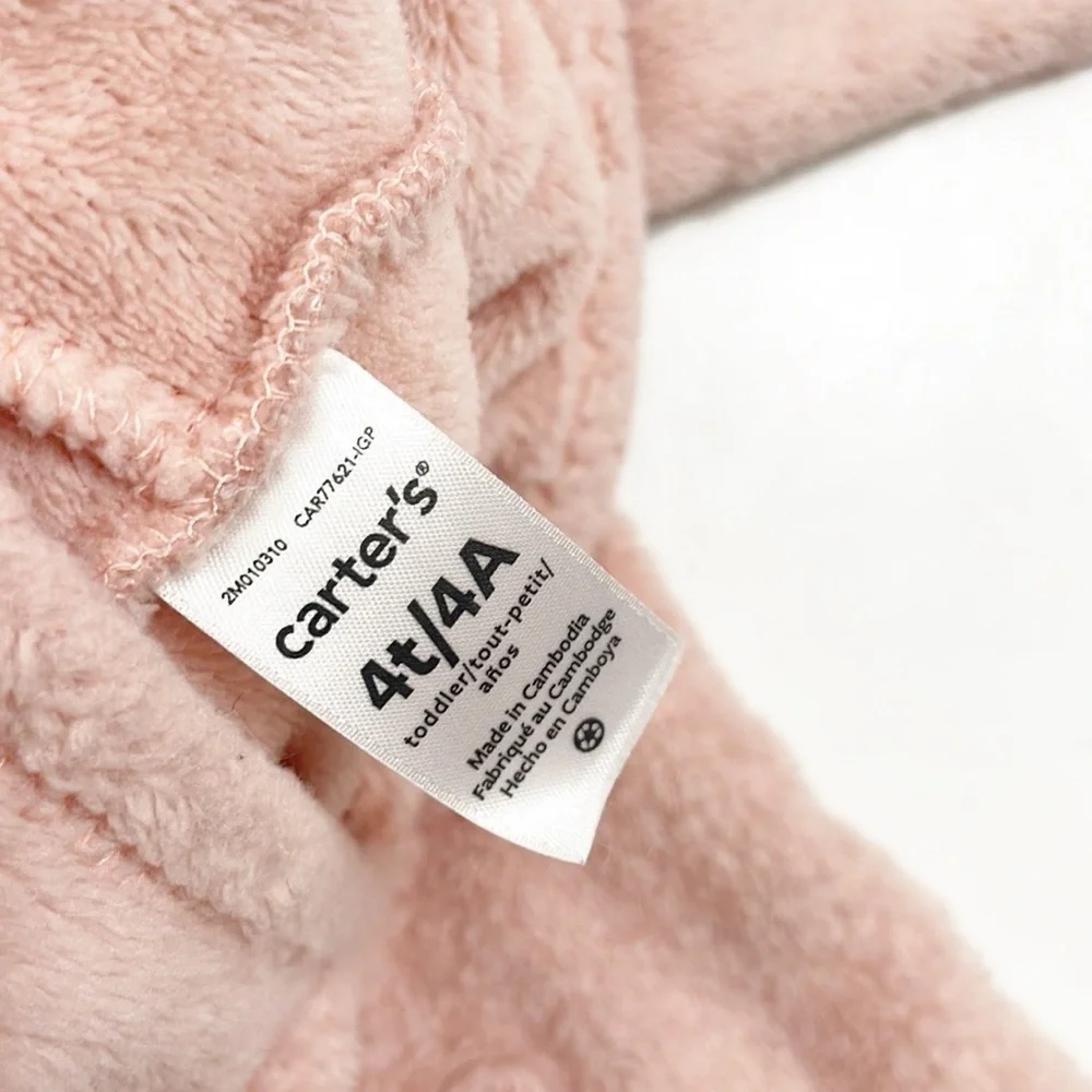 Carter's toddler girls pink fleece hoodie